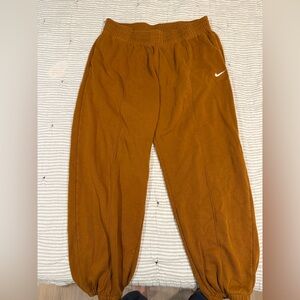 Nike Women's Rust Brown/Orange Fleece Sweatpants